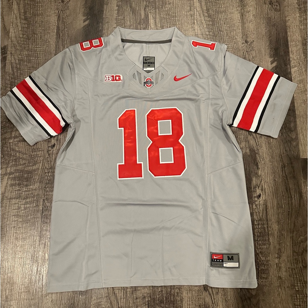 Marvin Harrison Jr Ohio State Buckeyes Gray Jersey Men’s Size S-XXL
